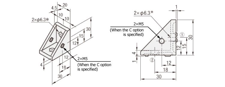 90 degree Brackets