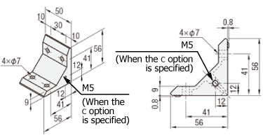 6 Series (groove width 8 mm) - for 2-row grooves - Bracket with protrusion: Related images