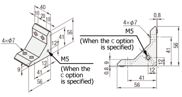 6 Series (groove width 8 mm) - for 2-row grooves - Bracket with protrusion: Related images