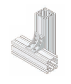 6 Series (8mm Groove Width) - For 2-Row Grooves - Reversed 90 degree Brackets with Protrusions, 4 Mounting Holes: Related Images