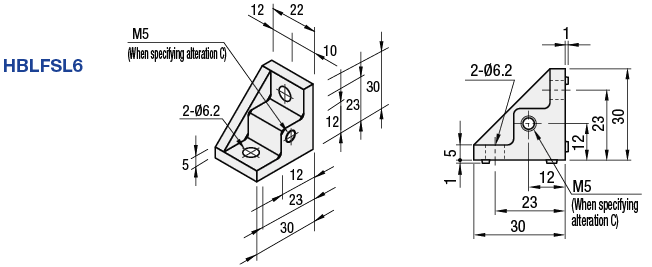 6 Series (groove width 8 mm) - For single row grooves - Single rib 90 degree Brackets: Related images