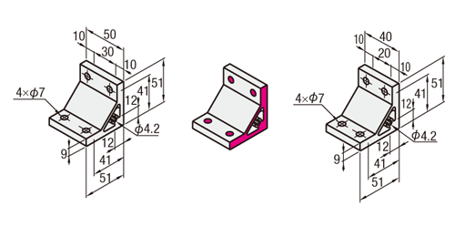90 degree Brackets