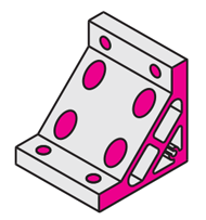 8 Series (10mm Groove Width) - For 2-row Groove - Extra Thick Extrusion Bracket with 8 Mounting Holes: Related Images