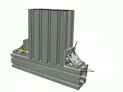 8 Series (10mm Groove Width) - For 2-row Groove - Extra Thick Extrusion Bracket with 8 Mounting Holes: Related Images