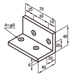 Thin bracket for 8 series (groove width 10 mm): Related images