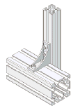 8-45 series (groove width 10 mm) - for single row grooves - Reversed bracket with protrusions, 4 mounting holes type: Related images