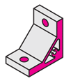 8-45 Series (10mm Groove Width) - For 1 Row Groove - Extrusion Thick Bracket: Related Images