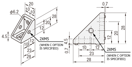 6 Series (8mm Groove Width) - For Single Row Groove - Single-Sided Slot 90 degree Brackets: Related Images