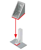 8-45 Series (10mm Groove Width) - Single Groove - Covered 90 degree Brackets Related Image 3_Similar Products