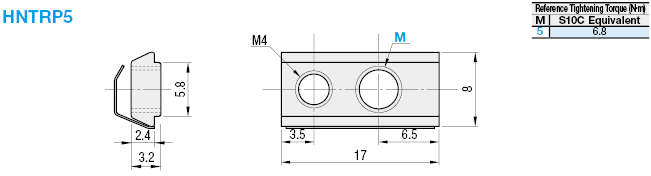 For 5 Series Slot Width 6mm Post Assembly Insertion Lock Nuts