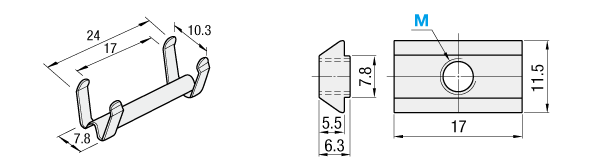 Post-Assembly Nuts and Stopper Set for 6 Series (8mm Groove Width) Aluminum Frame: Related Images