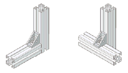 8-45 series (groove width 10 mm) - for single row grooves - inverted bracket with protrusion: Related images