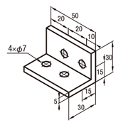 Thin bracket for 6 series (groove width 8 mm): Related images