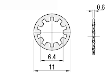 Toothed washer for aluminum frame for 6 series (groove width 8 mm): Related images