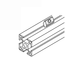 Post-insertion stopper nuts for aluminum frames for 6 series (groove width 8 mm): Related images