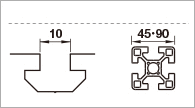 8 series (groove width 10 mm) Post-insertion nut and stopper set for 40/80 square aluminum frames Related image 2_Compatible series