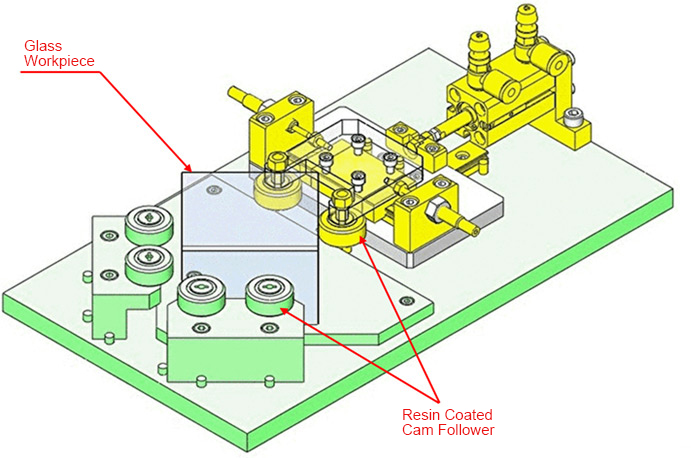 Nylon coated cam follower Hex socket on head example of use