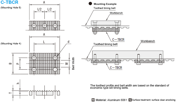 Timing belt metal tooth plate Economic type