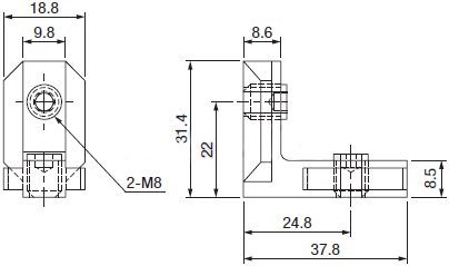 Corner groove connector