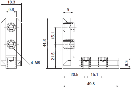 Corner groove connector