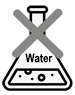 Do not directly contact water in operating environment