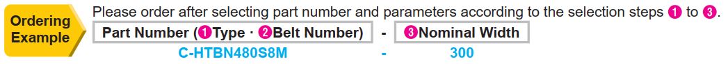 Economic type Toothed timing belt S2M S3M S5M S8M S14M type Ordering example