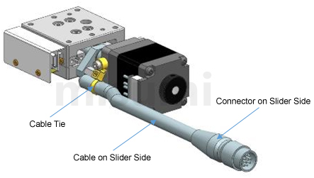 Precautions for cable wiring on XY-Axis stage side