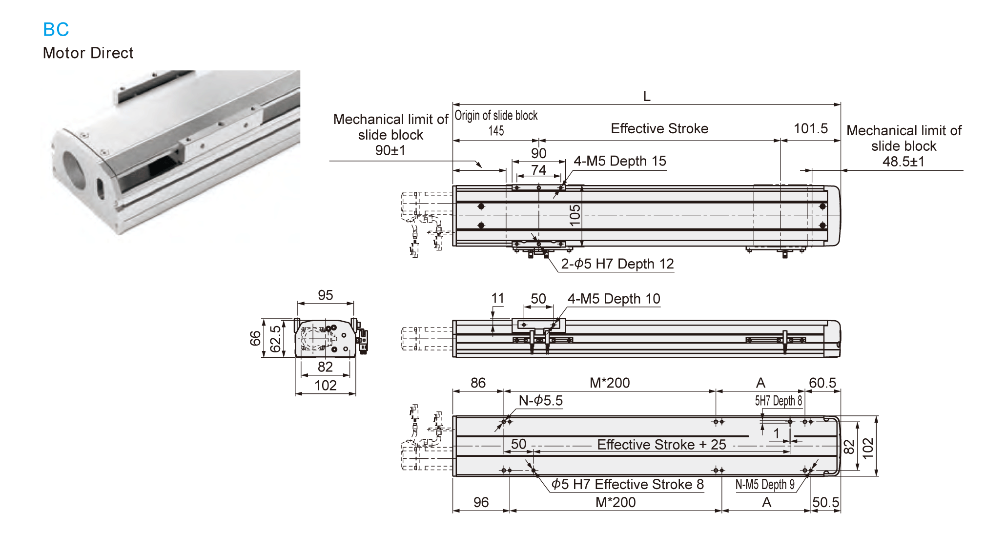 Dimensional Drawing of E-MTH10-BC