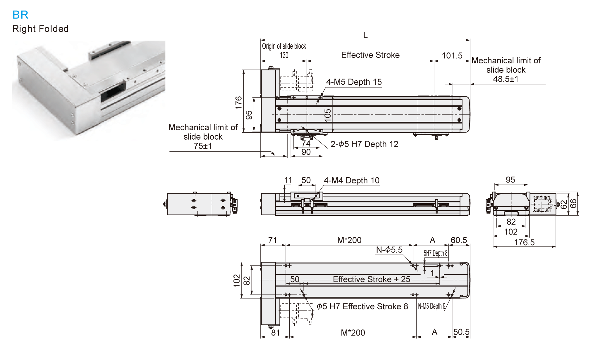 Dimensional Drawing E-MTH10-BR