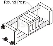 Pre Tapped Posts Round Posts One End Tapped with Wrench Flats, Length Configurable ...
