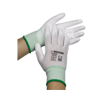 PU Gloves White Palm Fit