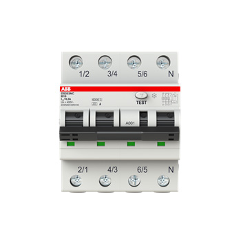 ABB Residual Current Circuit Breaker with Overcurrent Protection (RCBO) DS203NC Series (DS203NC C6 AC30) 
