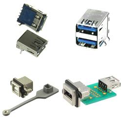 [AMPHENOL] USB  / DVI / HDMI Connector For Circuit Board