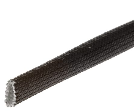 Not Expandable Braided Acrylic Fibreglass Black Cable Sleeve 4mm 5m