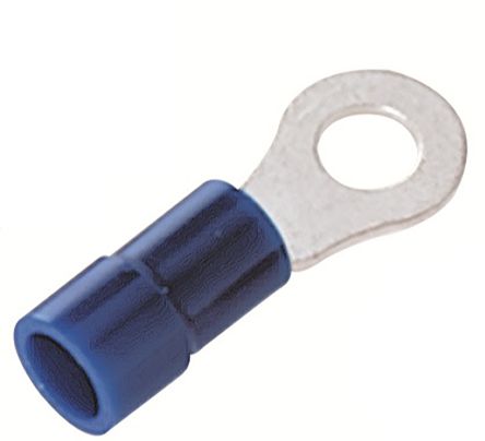 RS PRO Insulated Ring Terminal, 6.5mm Stud Size, 1.5mm² to 2.5mm² Wire Size, Blue