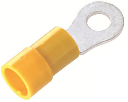RS PRO Insulated Ring Terminal, 6.5mm Stud Size, 2.5mm² to 6mm² Wire Size, Yellow