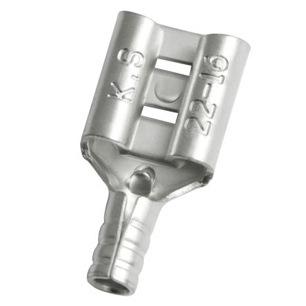 RS PRO Female Spade Connector, Receptacle, 0.8 x 6.35mm Tab Size, 0.5mm² to 1.5mm², 15.2mm Length