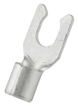RS PRO Uninsulated Crimp Spade Connector, 4mm² to 6mm², 12AWG to 10AWG, 4.3mm Stud Size