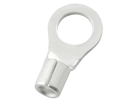 RS PRO Uninsulated Ring Terminal, 4.3mm Stud Size, 2.5mm² to 4mm² Wire Size, 17.6mm Length