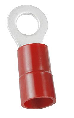 RS PRO Insulated Ring Terminal, 4.3mm Stud Size, 0.5mm² to 1.5mm² Wire Size, Red, 21.8mm Length