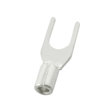 RS PRO Uninsulated Crimp Spade Connector, 0.5mm² to 1.5mm², 22AWG to 16AWG, 3.7mm Stud Size, 6.4mm Width