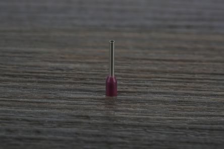 RS PRO Insulated Crimp Bootlace Ferrule, 8mm Pin Length, 1.1mm Pin Diameter, 0.25mm² Wire Size, Purple