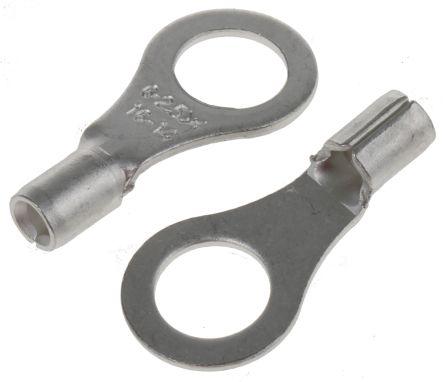 RS PRO Uninsulated Ring Terminal, M6 Stud Size, 1.5mm² to 2.5mm² Wire Size