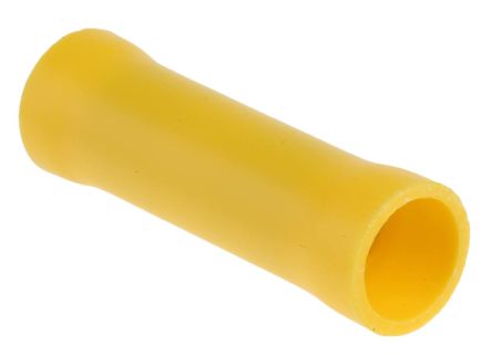 RS PRO Butt Splice Connector, Yellow, Insulated, Tin 12 to 10 AWG