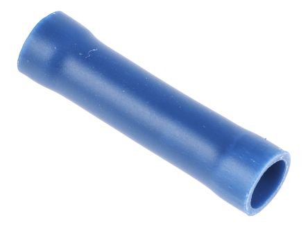 RS PRO Butt Splice Connector, Blue, Insulated, Tin 16 to 14 AWG