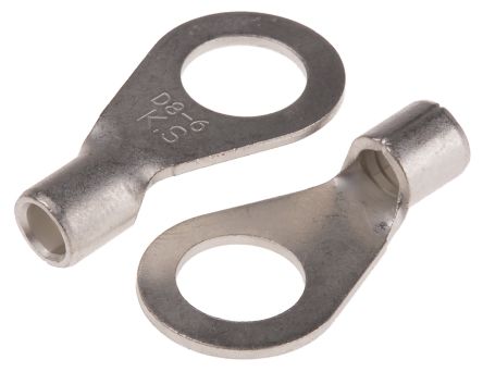 RS PRO Uninsulated Ring Terminal, 8.4mm Stud Size, 2.5mm² to 6mm² Wire Size