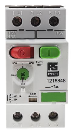 RS PRO 0.63 to 1 A Motor Protection Circuit Breaker