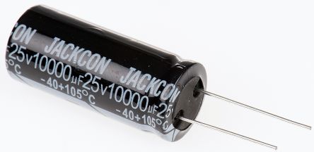 RS PRO 10000μF Electrolytic Capacitor 25V DC, Through Hole