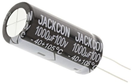 RS PRO 1000μF Electrolytic Capacitor 100V DC, Through Hole