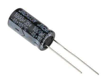 RS PRO 1000μF Electrolytic Capacitor 35V DC, Through Hole, 20mm Height